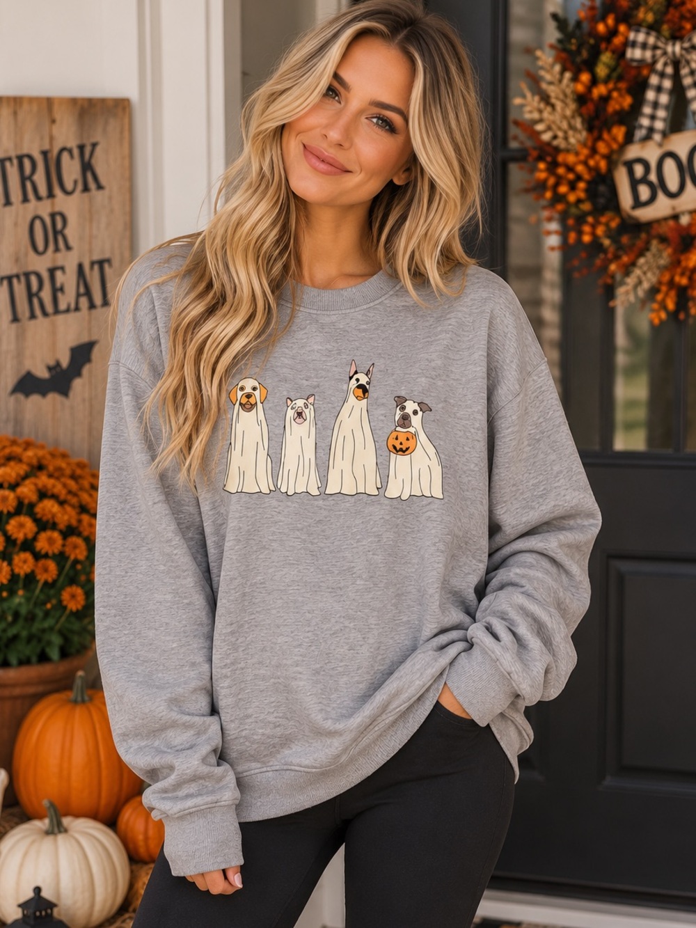 New Dogs Halloween Sweatshirt